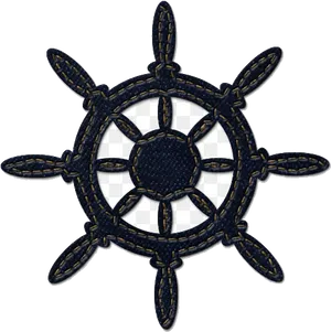 Nautical Ship Wheel Icon PNG Image