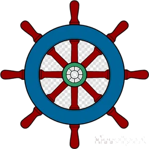 Nautical Ship Wheel Illustration PNG Image