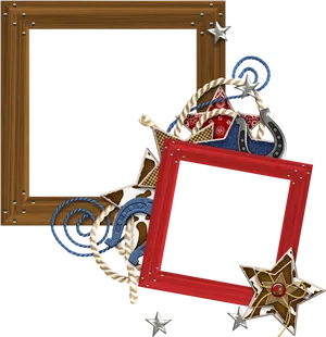 Nautical_ Star_ Frame_ Border PNG Image