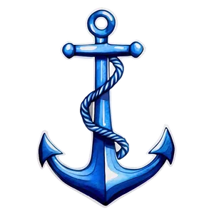 Navy Anchor In Watercolor Png Gxd PNG Image