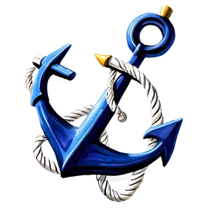 Navy Anchor In Watercolor Png Nqi44 PNG Image