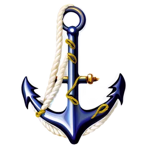 Navy Anchor With Rope Png 06292024 PNG Image