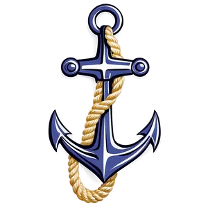 Navy Anchor With Rope Png Iew96 PNG Image