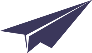 Navy Blue Paper Plane Graphic PNG Image