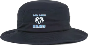 Navy Blue Rams Bucket Hat PNG Image