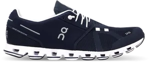 Navy Blue Running Shoe PNG Image