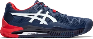 Navy Red Running Shoe PNG Image