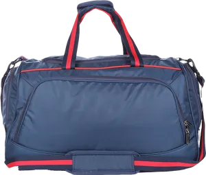 Navy Red Travel Duffel Bag PNG Image