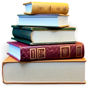 Neatly Stacked Books Png Kvg56 PNG Image