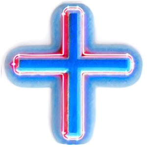 Neon Blue Cross Art Png Jnc73 PNG Image