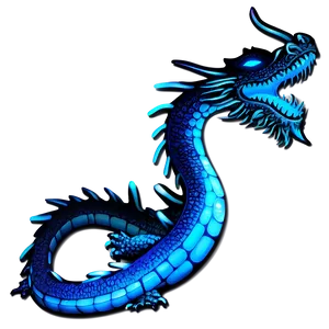 Neon Blue Dragon Picture Png 59 PNG Image