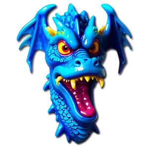 Neon Blue Dragon Picture Png Syl90 PNG Image