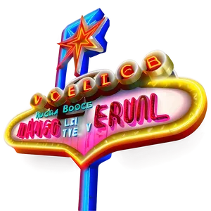 Neon Casino Sign Illustration PNG Image