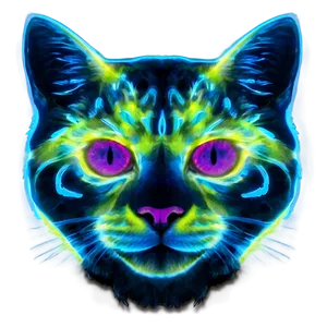 Neon Cat Filter Png Wwq PNG Image