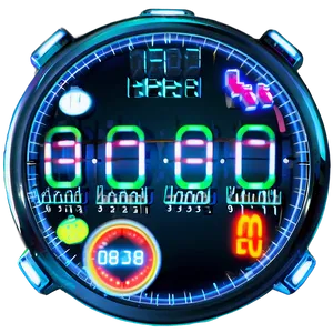 Neon Countdown Timer Png 06282024 PNG Image