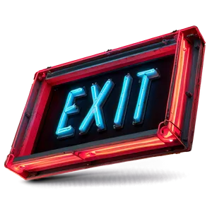 Neon Exit Sign Png 06262024 PNG Image