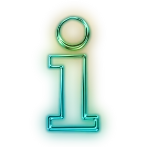 Neon Glow Letter I PNG Image