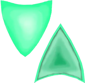 Neon Green Cat Ears Illustration PNG Image