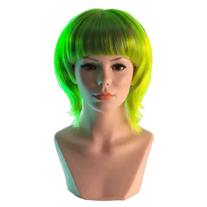 Neon Green Hairstyle Png Vvb81 PNG Image