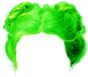 Neon Green Wigon Black Background PNG Image