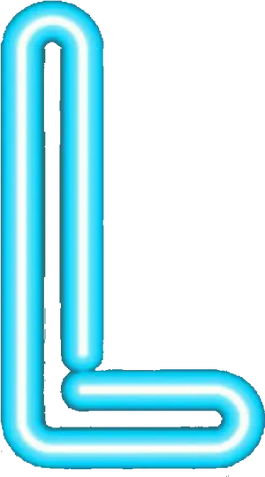 Neon Letter L PNG Image