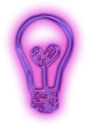 Neon Lightbulb Glow PNG Image