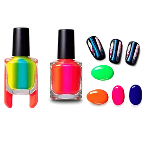 Neon Nail Polish Bottle Png Lmg PNG Image