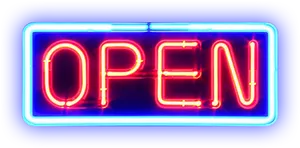 Neon Open Sign PNG Image