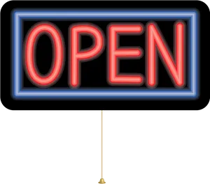 Neon Open Sign PNG Image