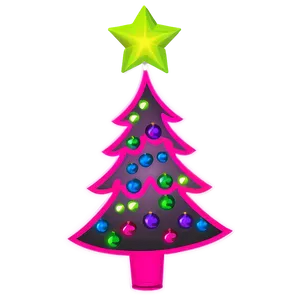 Neon Pink Christmas Tree Png 06122024 PNG Image