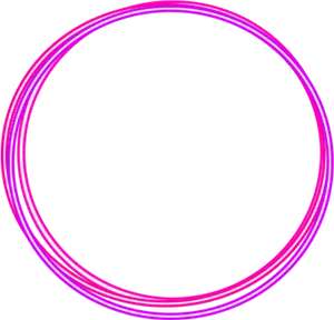 Neon Pink Circleson Black Background PNG Image