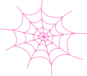 Neon Pink Spider Webon Black Background PNG Image