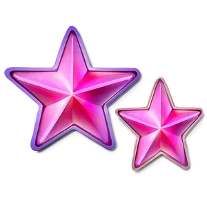 Neon Pink Stars Png Cpf PNG Image