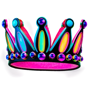 Neon Queen Crown Png 80 PNG Image