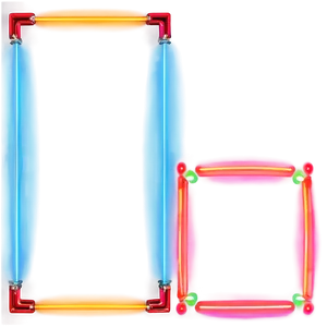 Neon Rectangle Decoration Png Aoi32 PNG Image