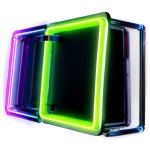 Neon Rectangle Shape Png Byc48 PNG Image