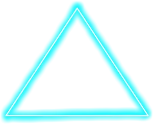 Neon Triangle Outline PNG Image