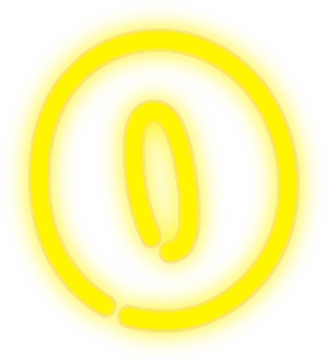 Neon Yellow At Symbol PNG Image