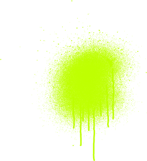 Neon Yellow Paint Splashon Black PNG Image