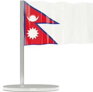 Nepal Flag Desk Display PNG Image