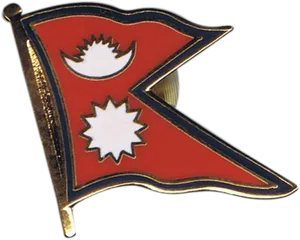 Nepal Flag Pin PNG Image