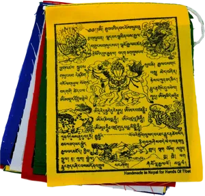 Nepalese Prayer Flags Traditional Design PNG Image