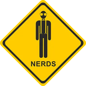 Nerds Caution Sign PNG Image