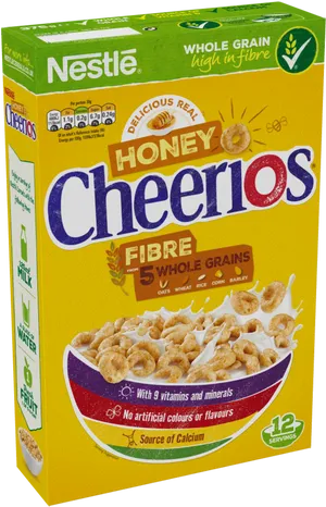 Nestle Honey Cheerios Cereal Box PNG Image