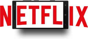 Netflix Logo Displayon Tablet PNG Image