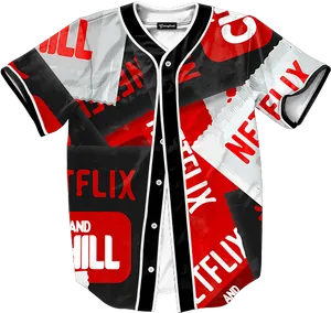 Netflixand Chill Baseball Jersey PNG Image