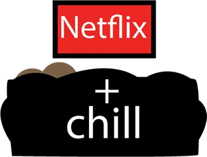 Netflixand Chill Graphic PNG Image