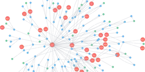 Network Graph Visualization PNG Image