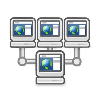 Networked Computers Global Connection PNG Image