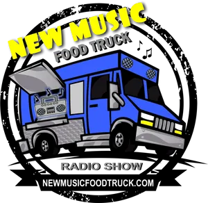 New Music Food Truck Radio Show Graphic PNG Image